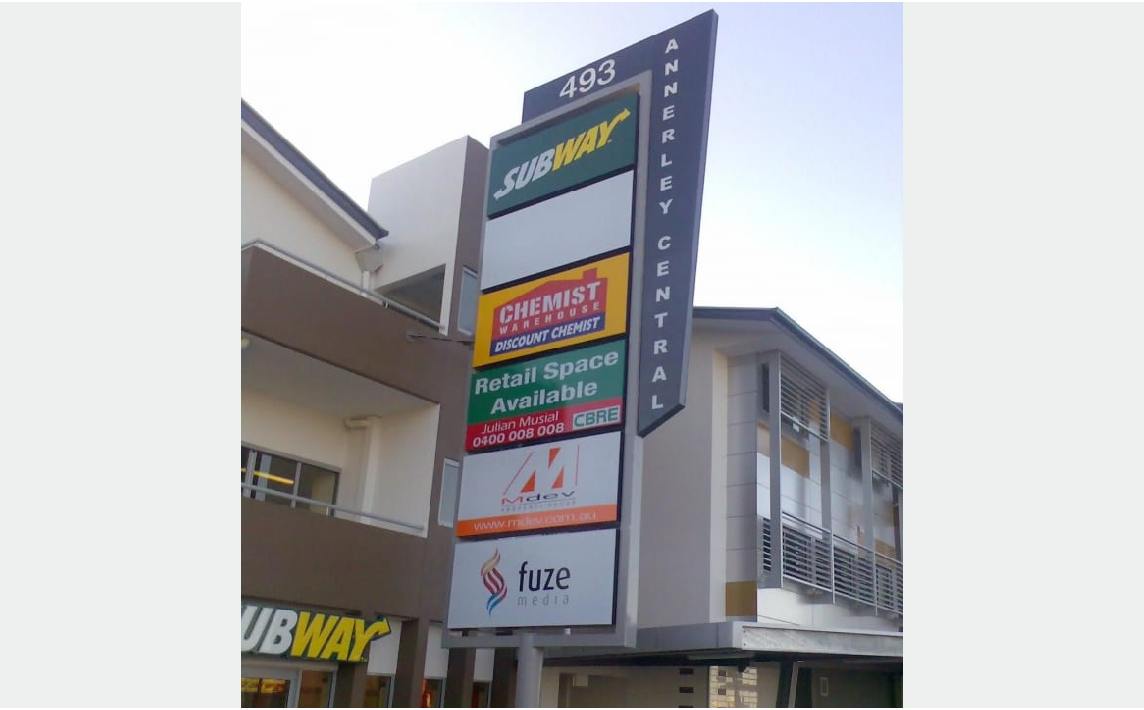 Building development tenancy pylon directory sign