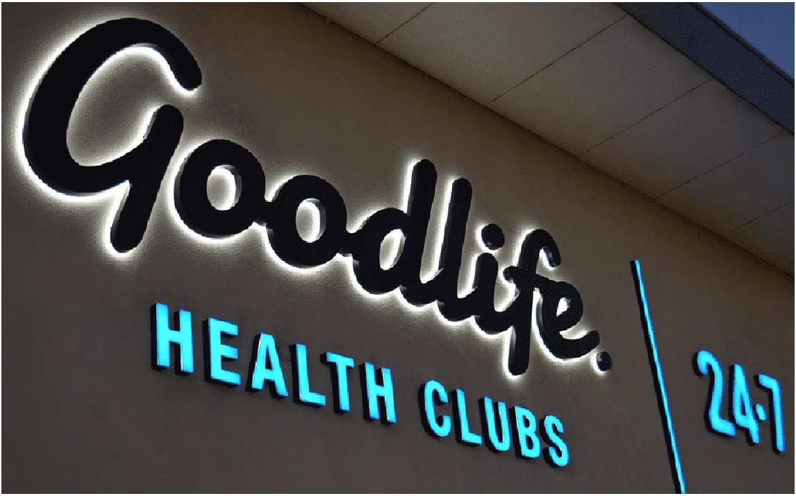 Illuminated reception wall sign Illuminated reception wall sign